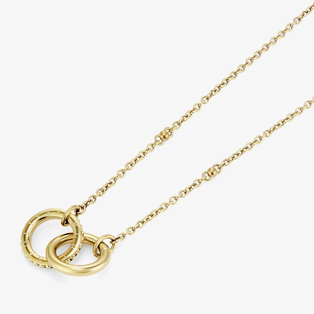 Olivia Burton Classic old Plate Infinite Interlocking Hoop Necklace 24100312