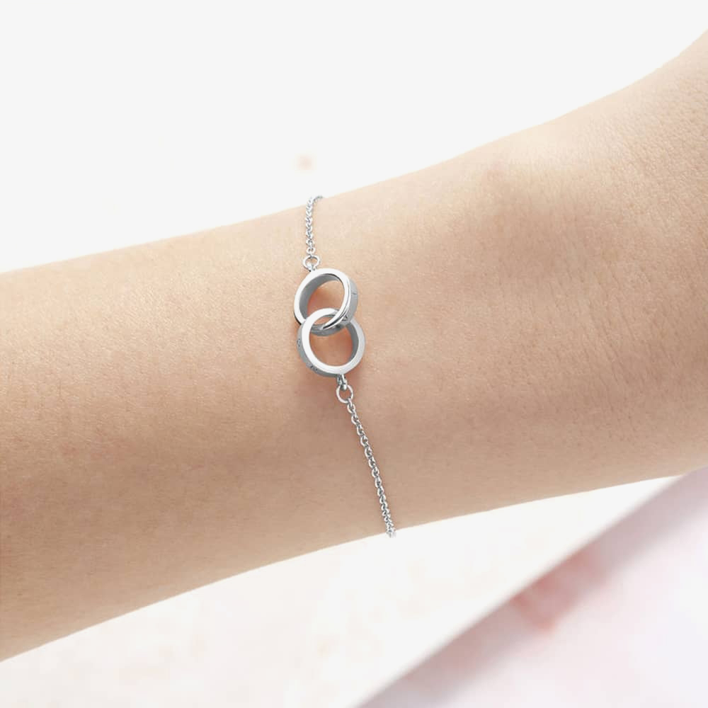 Olivia Burton The Classics Silver Tone Chain Bracelet OBJENB14B