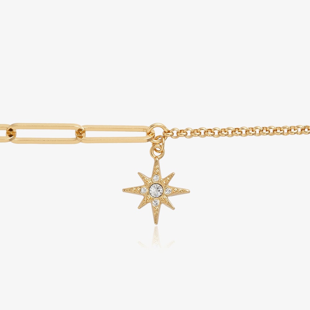 Olivia Burton Celestial North Star Mismatch Gold-Tone Bracelet OBJCLB47