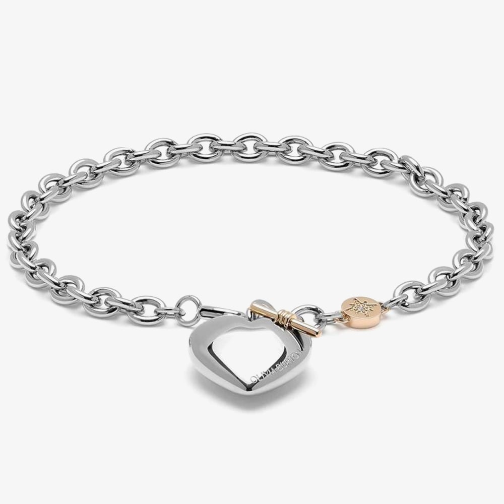 Olivia Burton Classic Knot Heart Stainless-Steel and Rose Gold Tone Bracelet 24100035