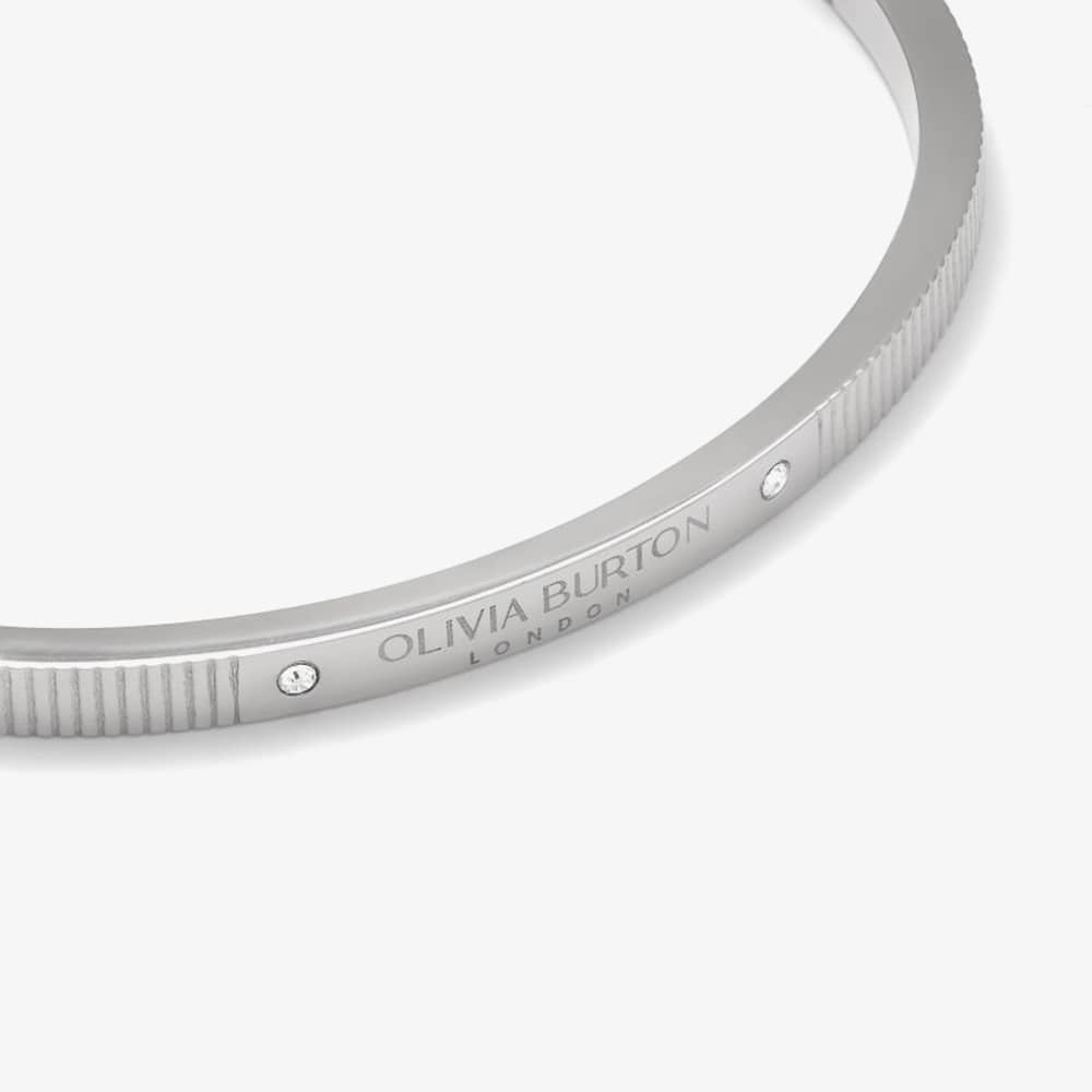 Olivia Burton Classic Linear Silver Bangle 24100013