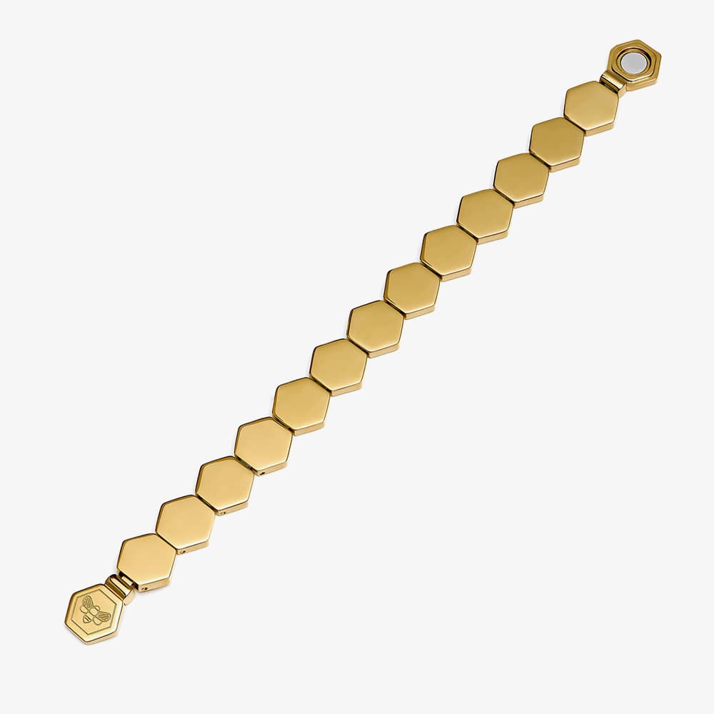 Olivia Burton Signature Honeycomb Gold Plated Hexagonal Bracelet 24100155