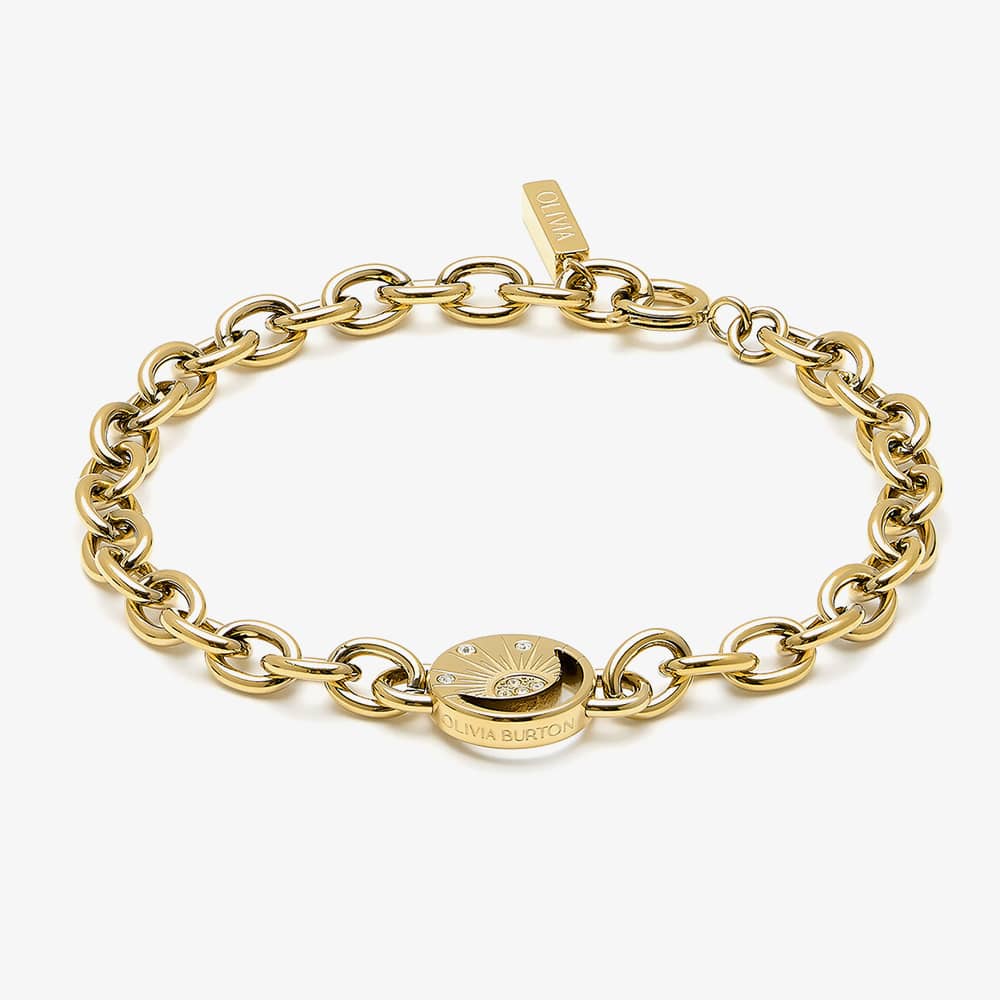 Olivia Burton Celestial Sun Gold Plated Crystal Bracelet 24100160