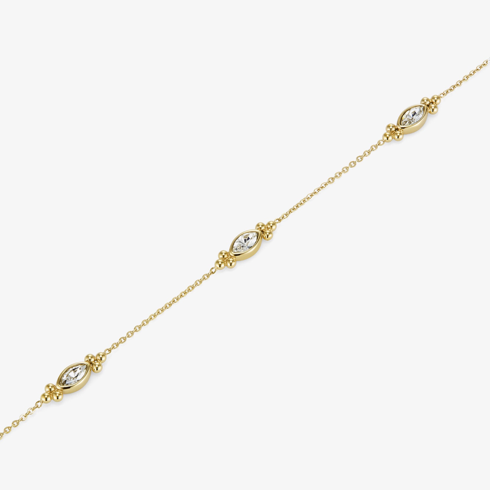 Olivia Burton Classic Dainty Gold Plated Crystal Bracelet 24100280