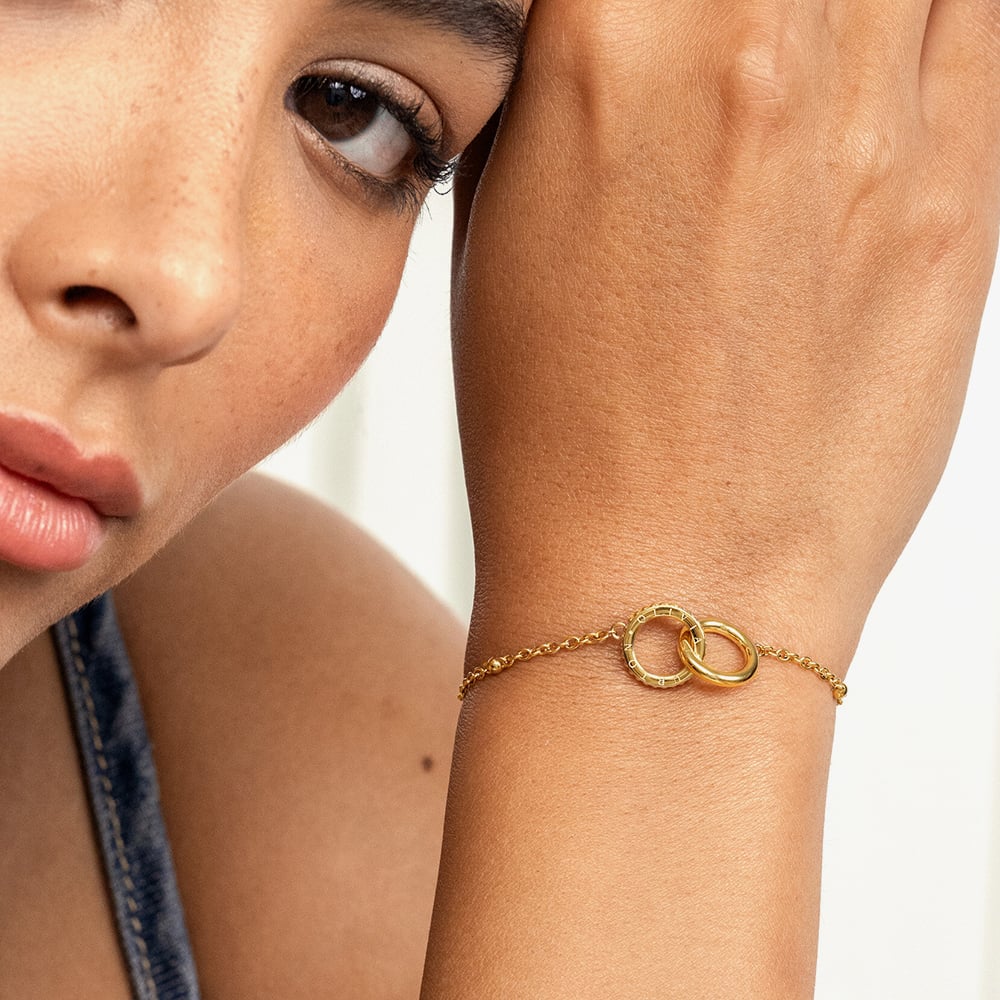 Olivia Burton Classic Gold Plated Infinite Interlocking Hoop Bracelet 24100315