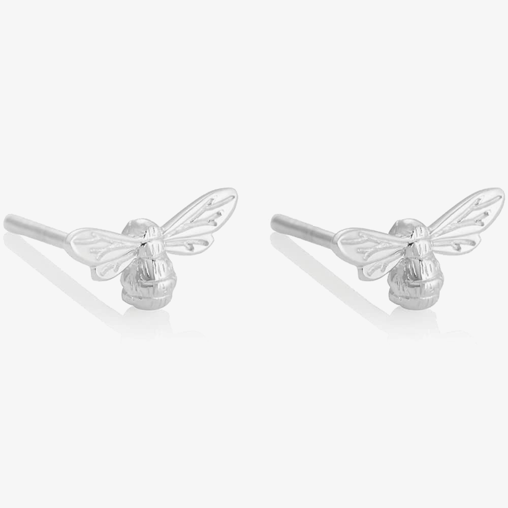 Olivia Burton Lucky Bee Silver Stud Earrings OBJAME22N