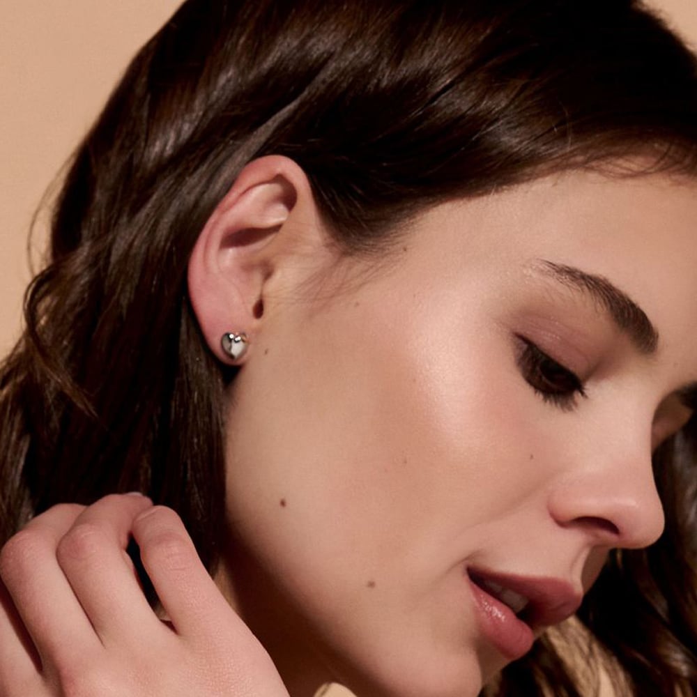 Olivia Burton Classic Knot Heart Stainless-Steel and Rose Gold Tone Stud Earrings 24100038