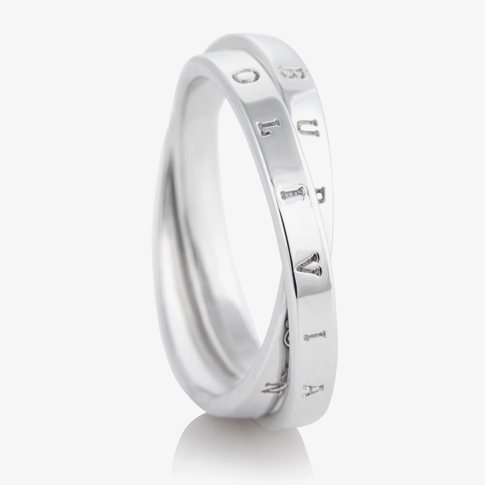 Olivia Burton The Classics Silver-plated Interlink Ring OBJCOR25