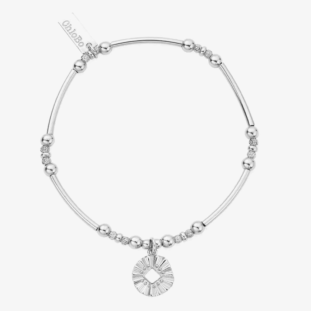 Product photograph of Chlobo Sterling Silver Moon Wave Charm Bracelet Sbmnfb3340 from The Jewel Hut
