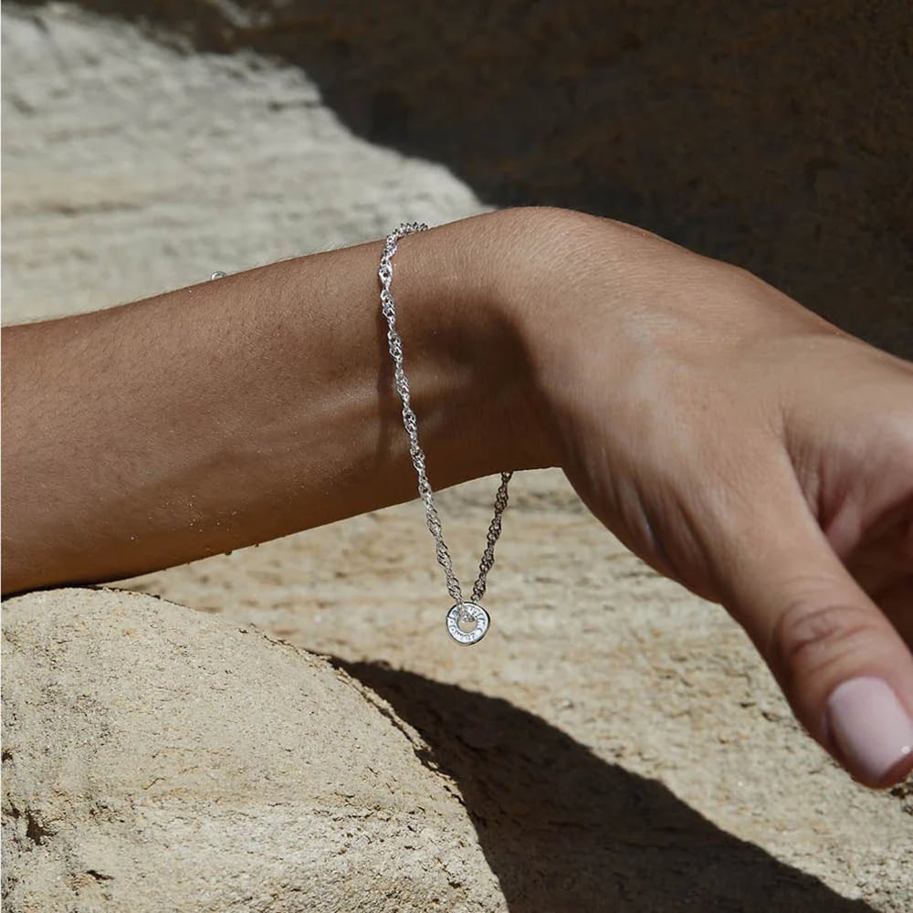 ChloBo Power Within Silver Twisted Rope Bracelet SBTR3460