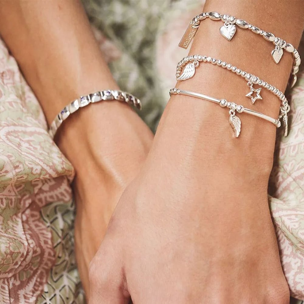 ChloBo Ladies Silver Divinity Within Wing Charm Bracelet SBMNFB2530