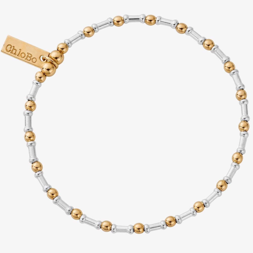Product photograph of Chlobo Ladies Silver Amp Gold Plated Rhythm Of Water Bracelet Gmbrhythm from The Jewel Hut