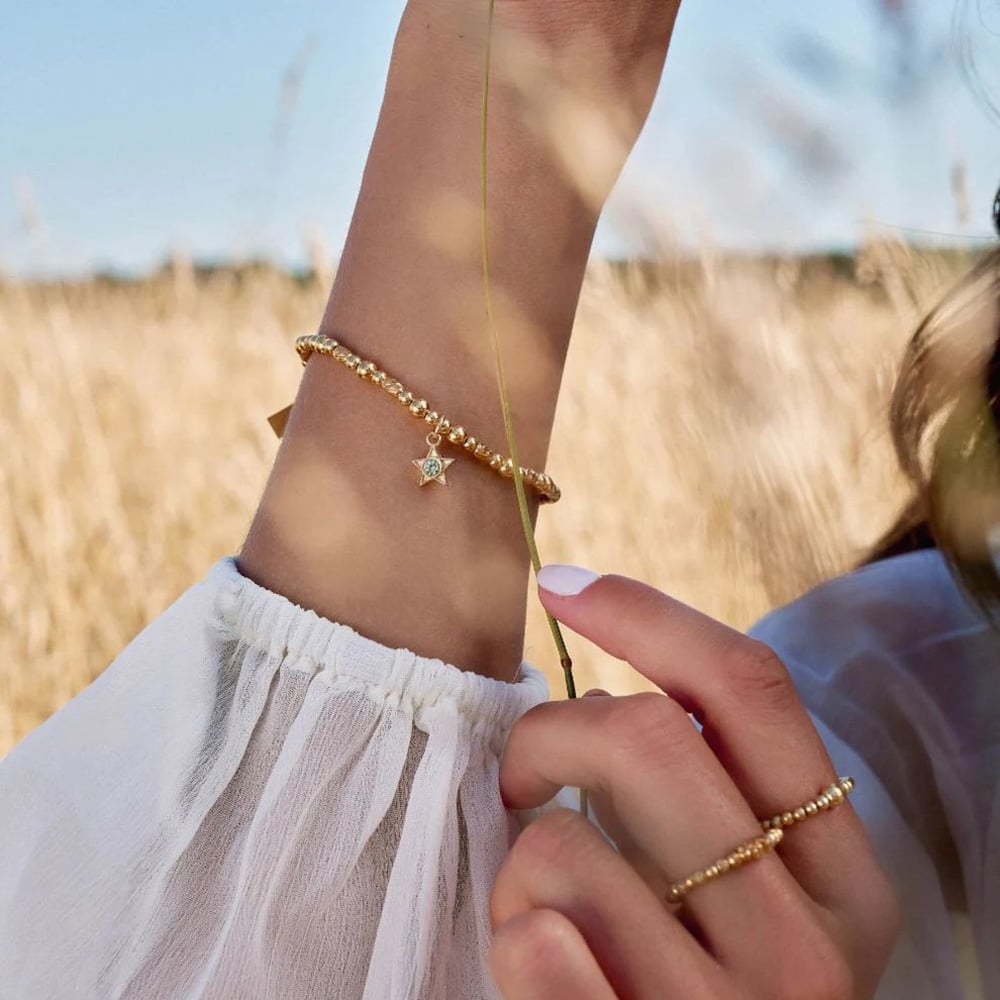 ChloBo 18ct Gold Plated August Birthstone Bracelet GBBCB3495