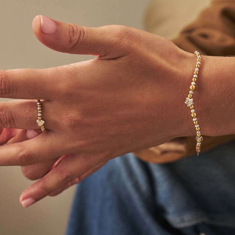 ChloBo Mixed Metal Inset Star Bracelet GMBSTAR