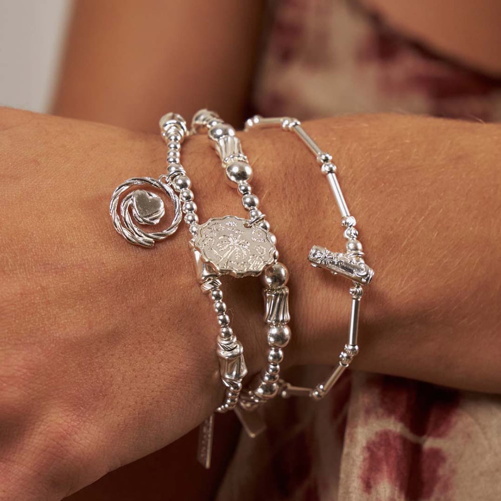 ChloBo Silver Cute Charm Chunky Twist Sprial Of Love Bracelet SBCCCT3284