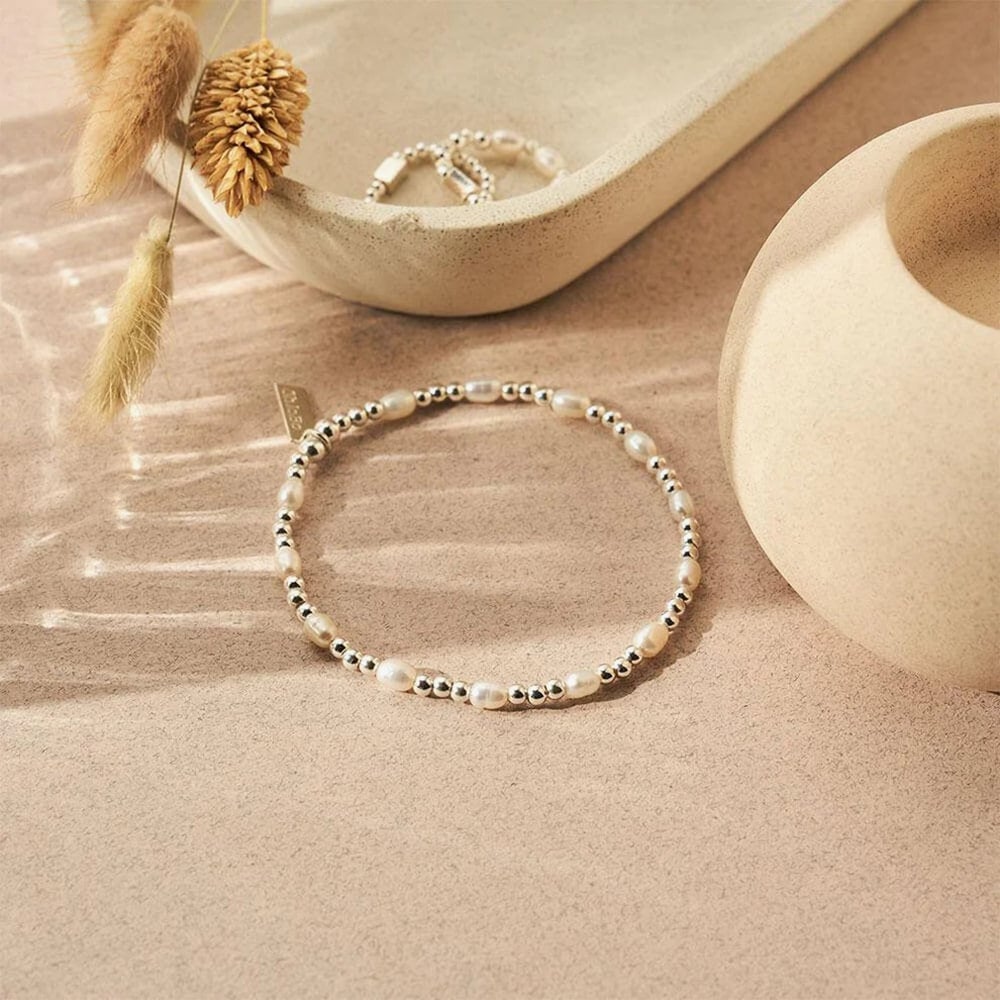 ChloBo Silver Cute Charm Pearl Bracelet SBRPCC