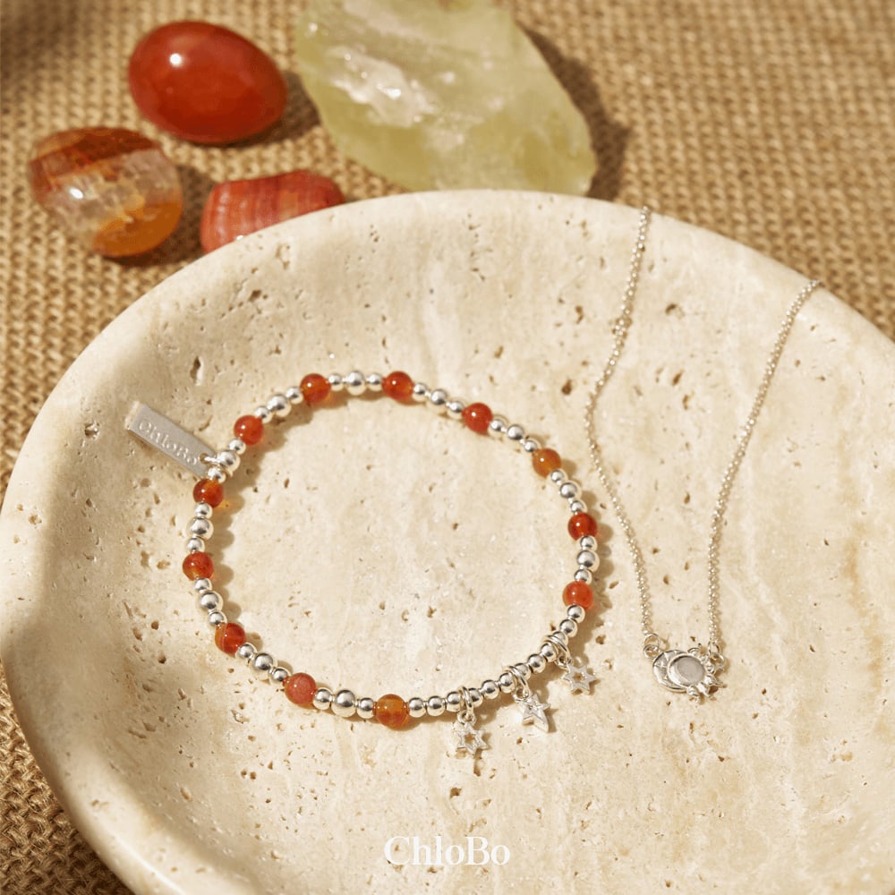 ChloBo Divine Courage Sterling Silver & Fire Agate Bracelet SBFA20563058