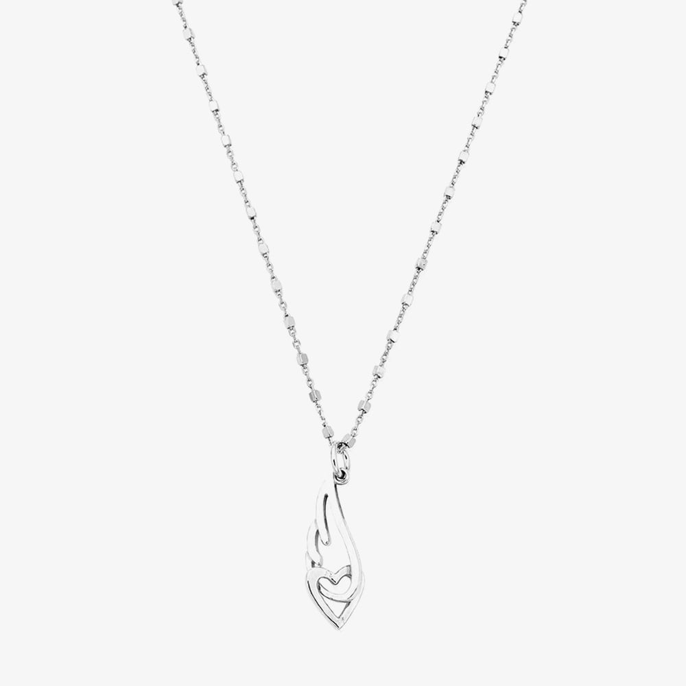 Click to view product details and reviews for Chlobo Sterling Silver Delicate Cube Heart Angel Wing Necklace Sndc3238.