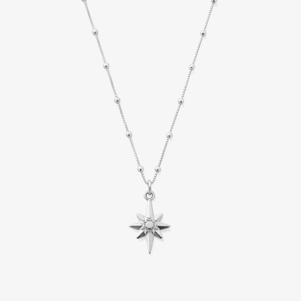 Click to view product details and reviews for Chlobo Sterling Silver Bobble Chain Lucky Star Necklace Snbb2066.