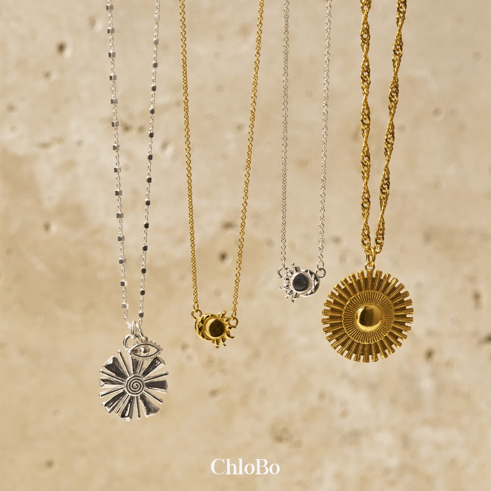 ChloBo Rhythm Of Renewal 18ct Gold Plated Necklace GN3593