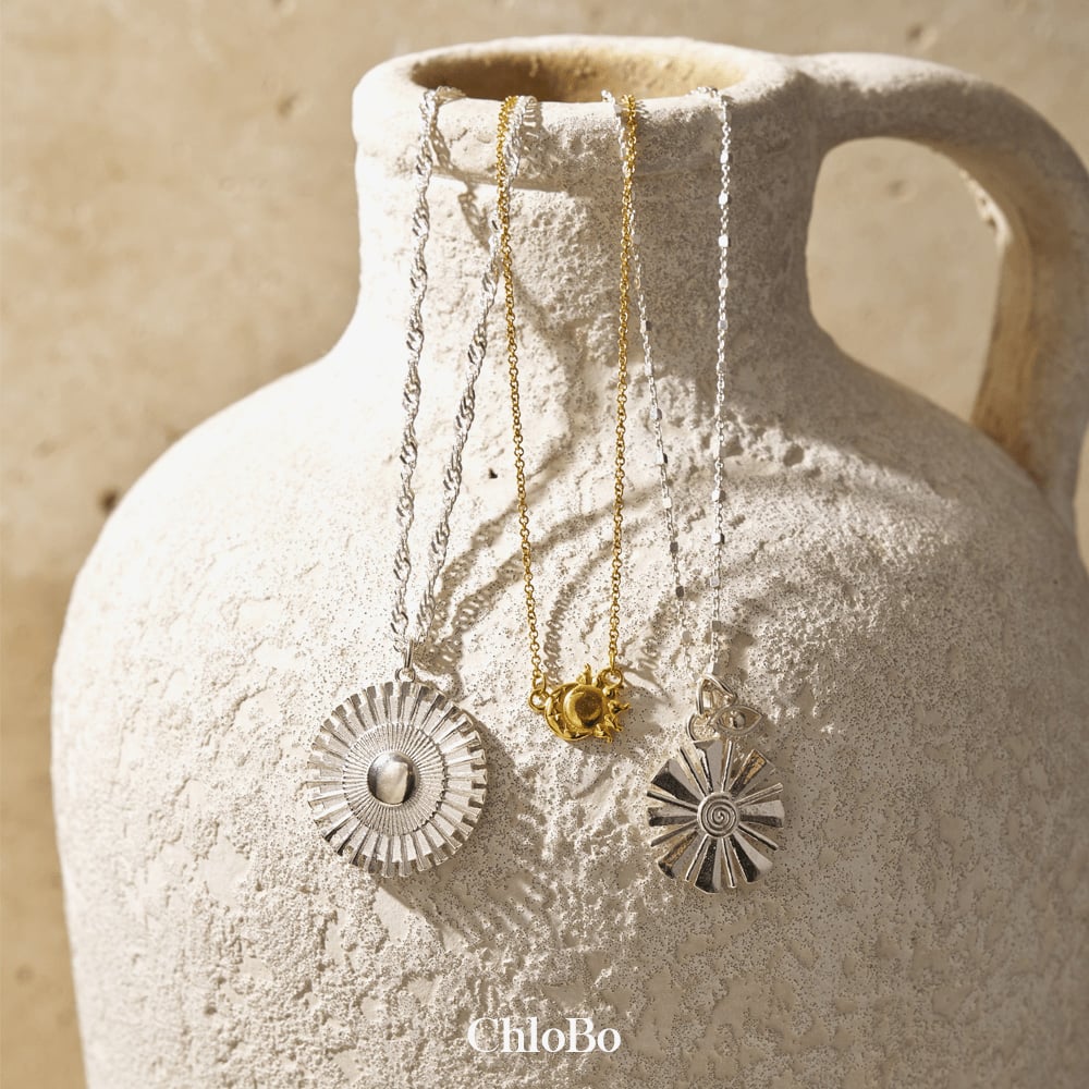 ChloBo Rhythm Of Renewal 18ct Gold Plated Necklace GN3593