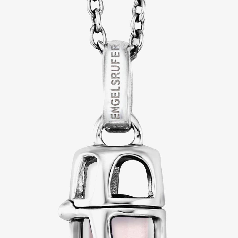 Angel Whisperer Powerful Stone Rose Quartz Small Necklace ERN-HEAL-RQ-S