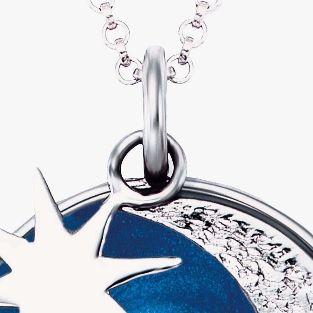 Angel Whisperer Sun, Moon & Stars Pendant Necklace ERN-MOON-PB