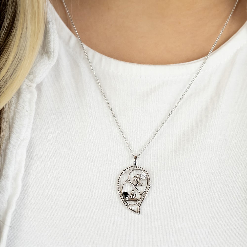 Angel Whisperer Silver Buddha Pendant Chain ERN-YIYADROP-ZI