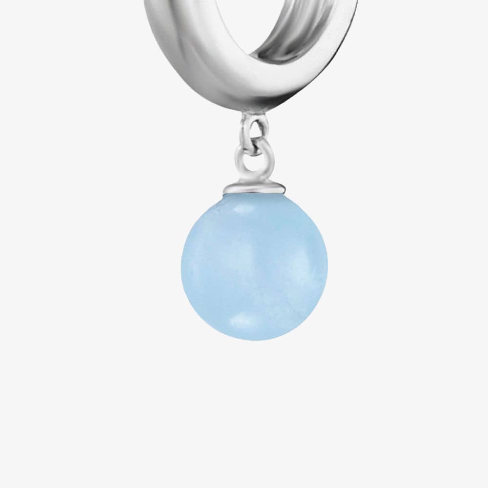 Angel Whisperer Rainbow Blue Agate Hoop Earrings ERE-BA-CR