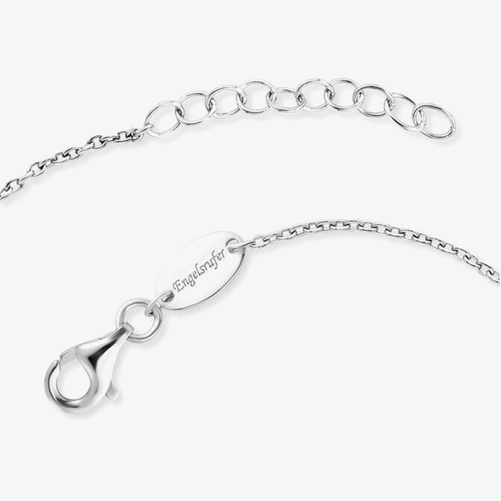 Angel Whisperer Silver Feather & Angel Bracelet ERB-FEDER-ANGEL-ZI