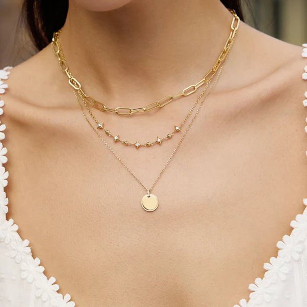 Ania Haie Vogue Maven 14ct Gold Plated Paper Link Chain N062-05G