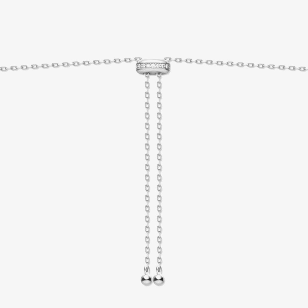 Ania Haie Miss Dainty Sterling Silver Multi Cubic Zirconia Station Necklace N065-06H