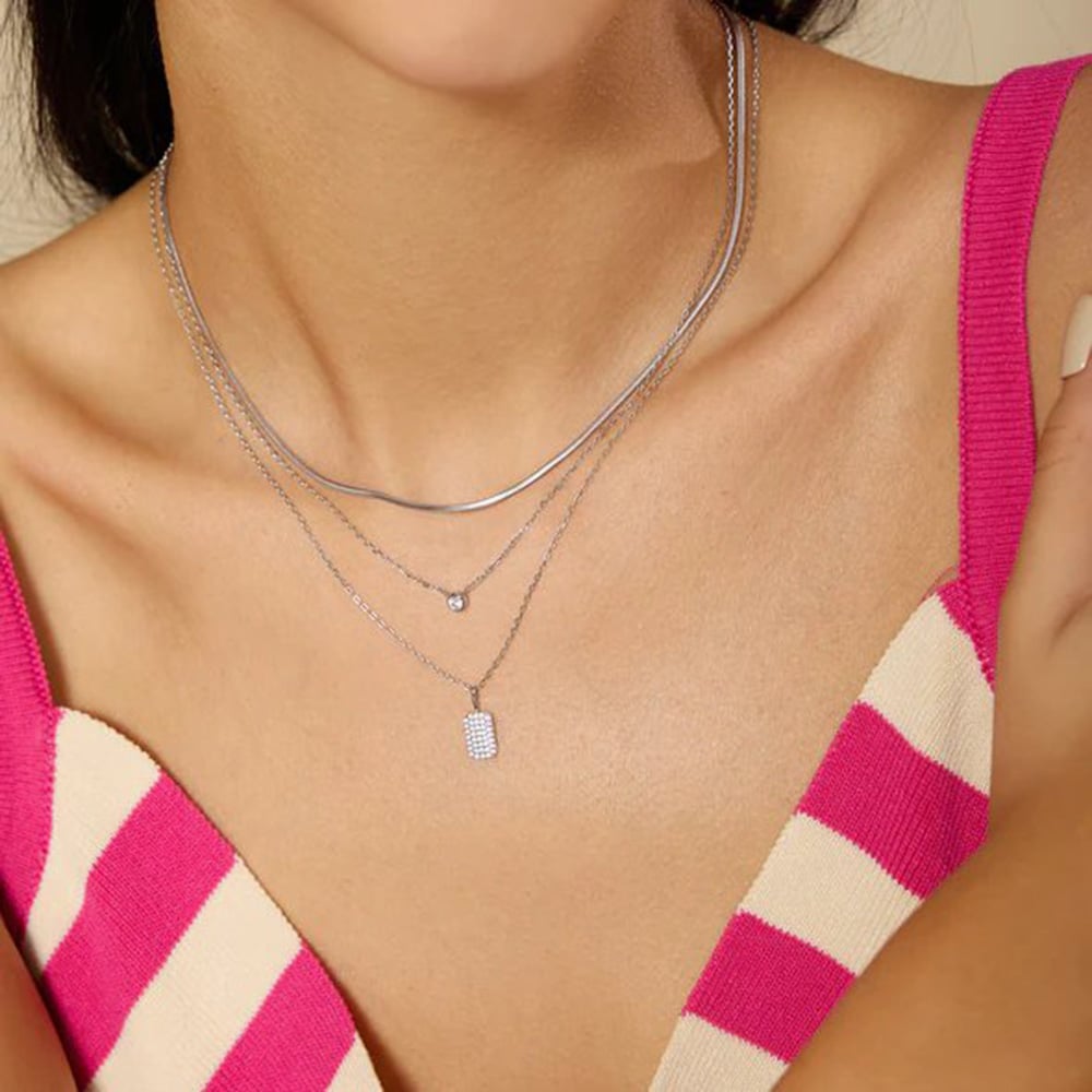 Ania Haie Sunny Sparkler Sterling Silver Pave Pendant Necklace N064-01H