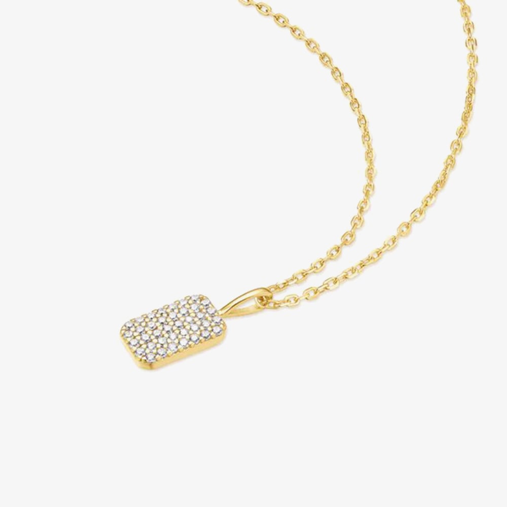 Ania Haie Sunny Sparkler 14ct Gold Plate Pave Pendant Necklace N064-01G