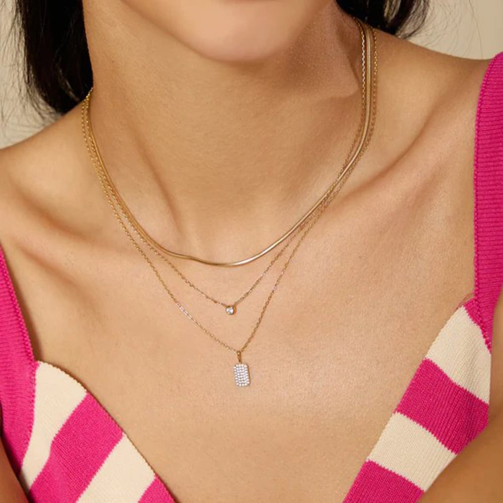 Ania Haie Sunny Sparkler 14ct Gold Plate Pave Pendant Necklace N064-01G