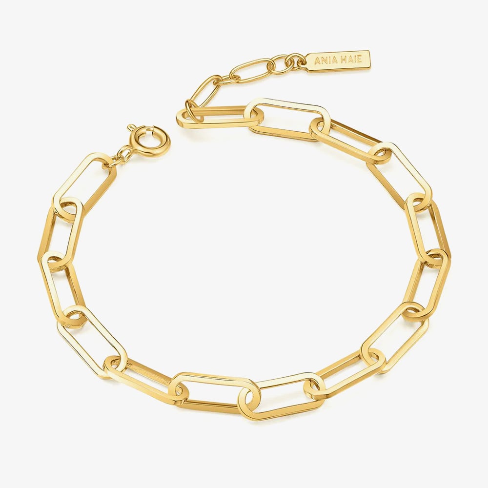 Ania Haie Vogue Maven 14ct Gold Plated Chunky Chain Link Bracelet B062-04G