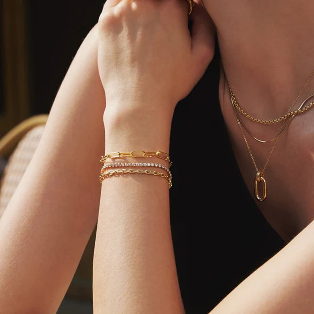 Ania Haie Vogue Maven 14ct Gold Plated Chunky Chain Link Bracelet B062-04G