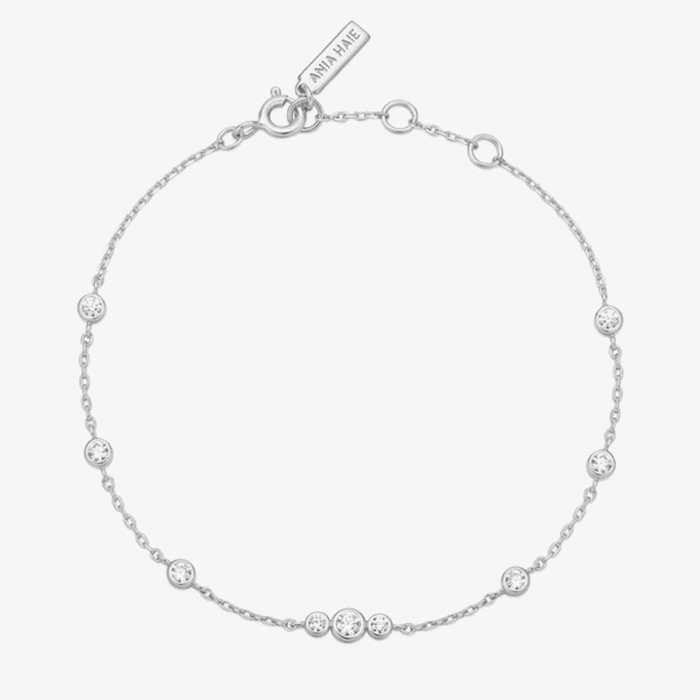 Ania Haie Miss Dainty Sterling Silver Multi Cubic Zirconia Bracelet B065-03H