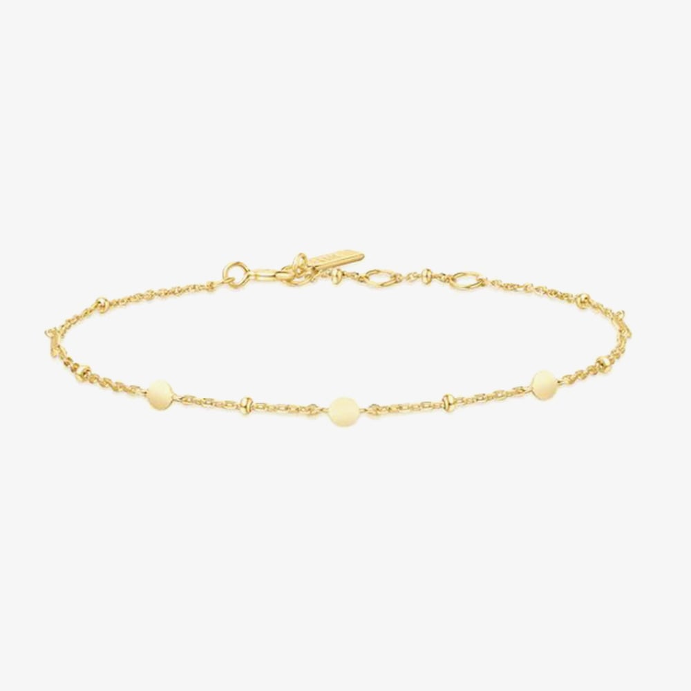 Ania Haie Chill Voyager 14ct Gold Plated Disc Bracelet B063-01G