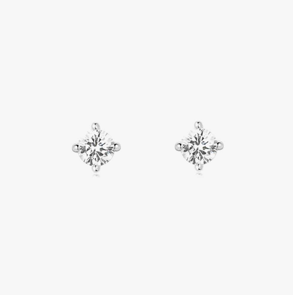 Ania Haie Heart Hunter Sterling Silver Cubic Zirconia Stud Earrings E057-01H