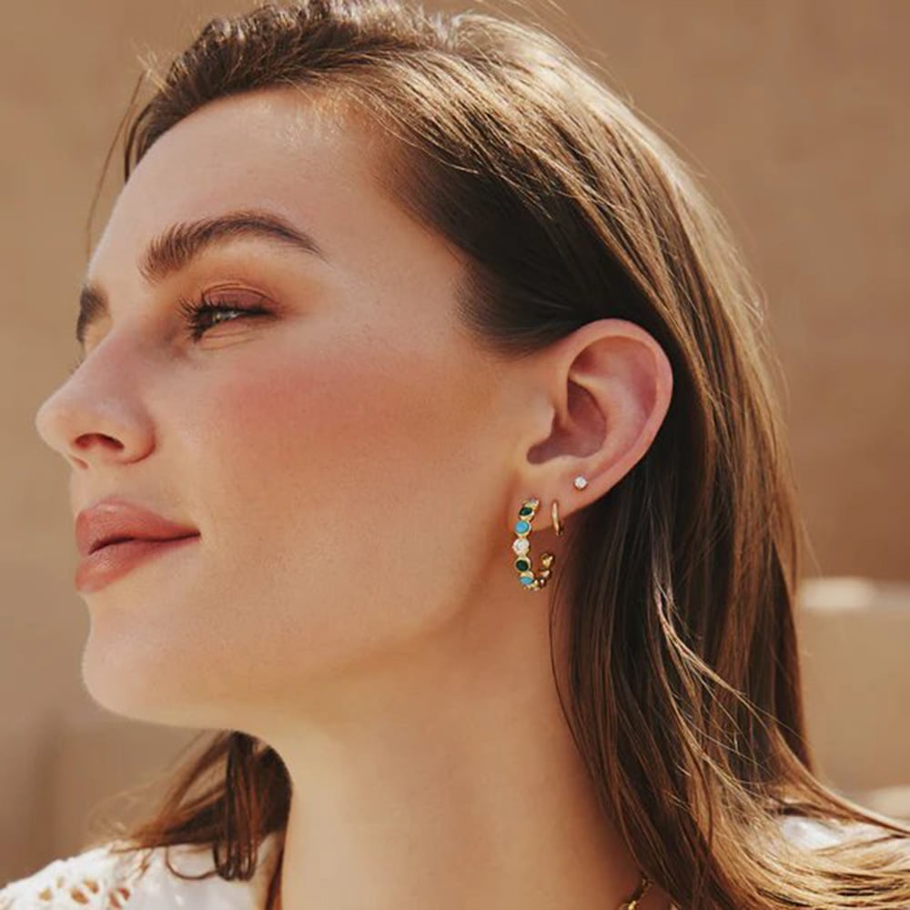 Ania Haie Chill Voyager 14ct Gold Plated Triple Marquise Stud Earrings E063-01G