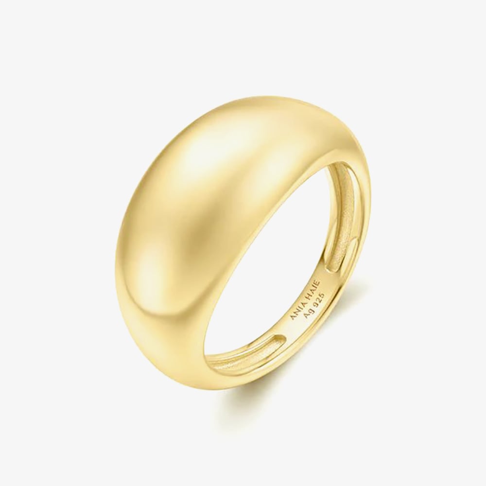 Ania Haie Vogue Maven 14ct Gold Plated Bold Dome Ring R062-01G