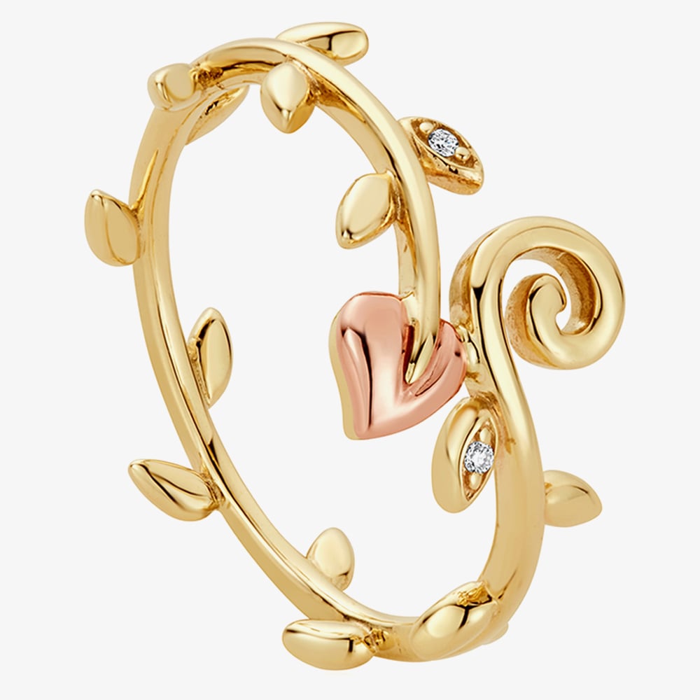 Product photograph of Clogau Vines Of Life Diamond Ring Gtol0054 N from The Jewel Hut