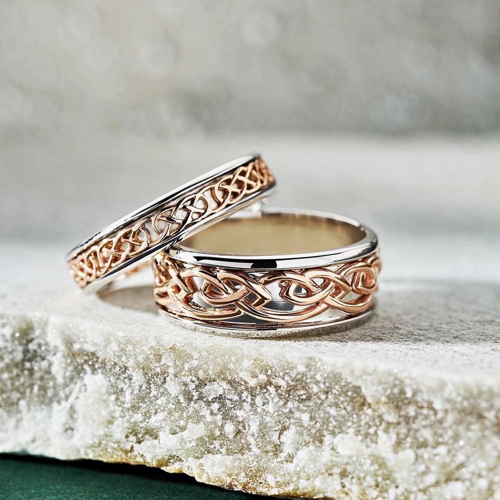 Clogau Annwyl Silver 9ct Rose Gold Channel Band Ring 3SELR017
