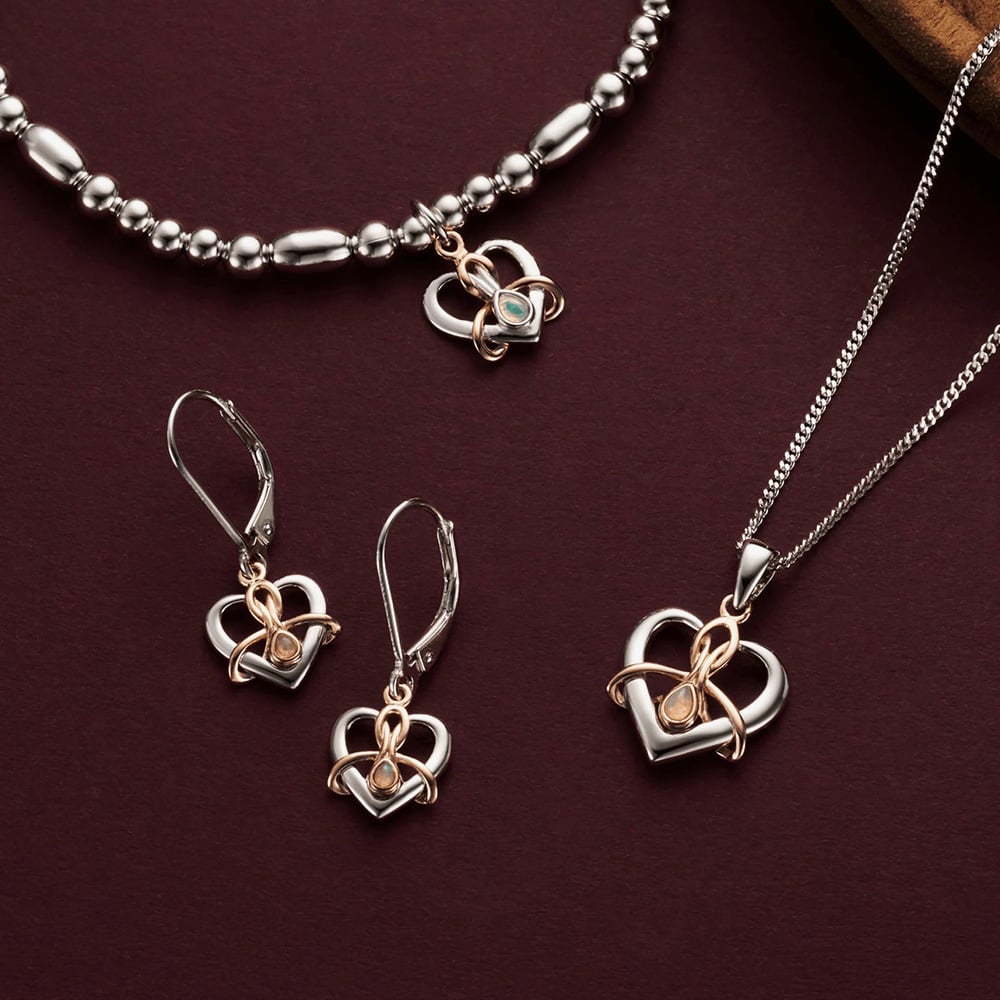 Clogau Dwynwen Opal Pendant Necklace 3SDWP