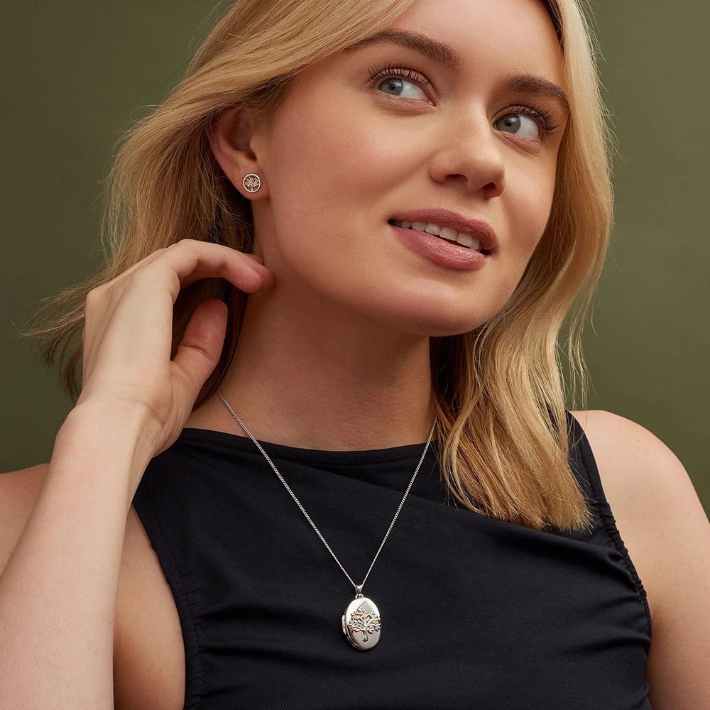 Clogau Tree of Life Oval Locket Necklace 3SNTLL
