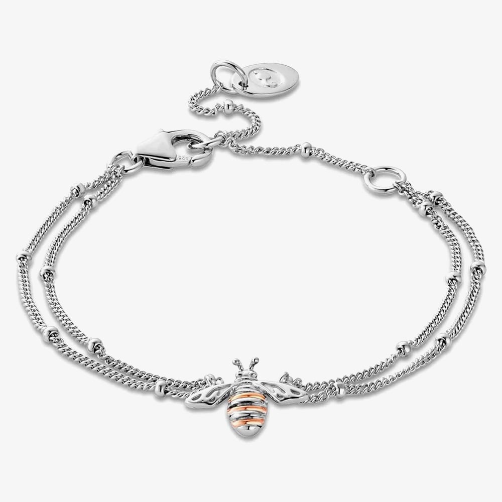 Clogau Honey Bee Double Chain Bracelet 3SHNB0134