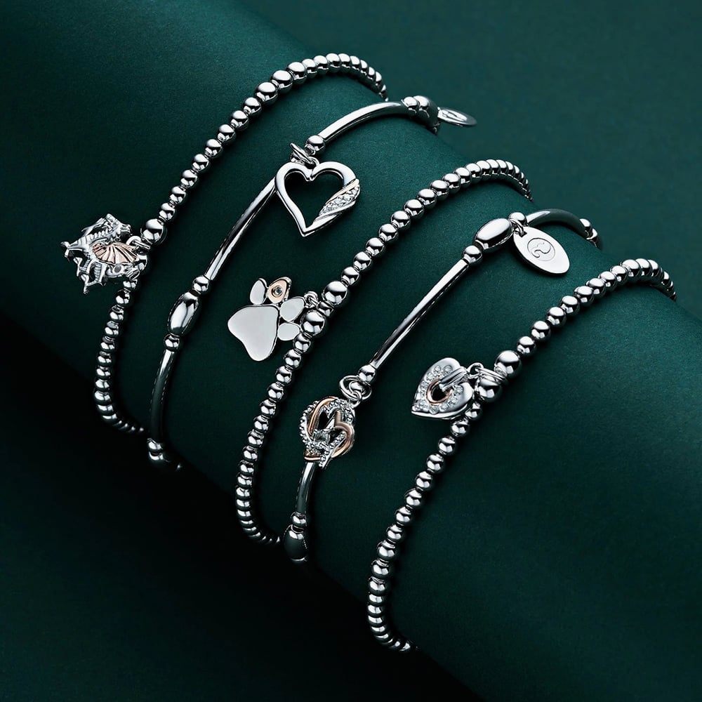 Clogau Forever Yours Sterling Silver & Swarovski Heart Affinity Bracelet 3SFYO1152