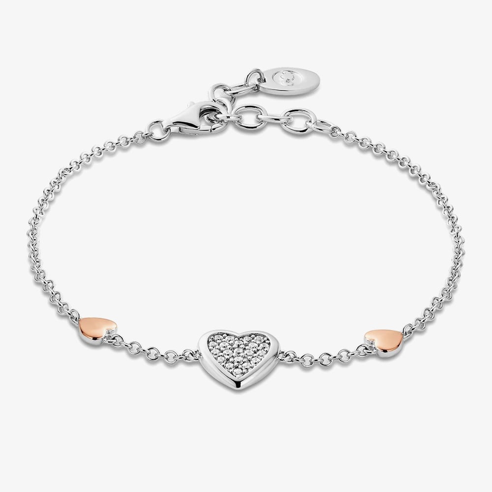 Clogau Two Colour Forever Yours Heart Bracelet 3SFYO994