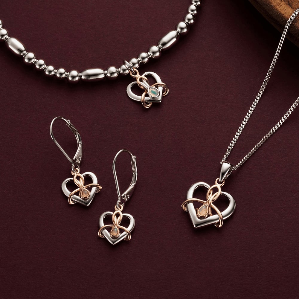 Clogau Dwynwen Opal Dropper Earrings 3SDWE